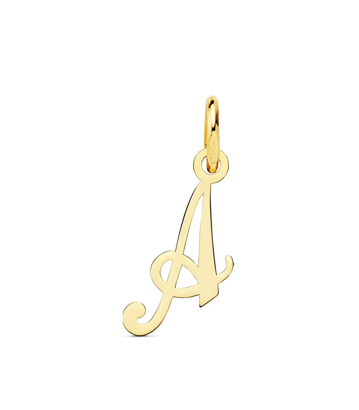 Colgante inicial A oro amarillo 18k
