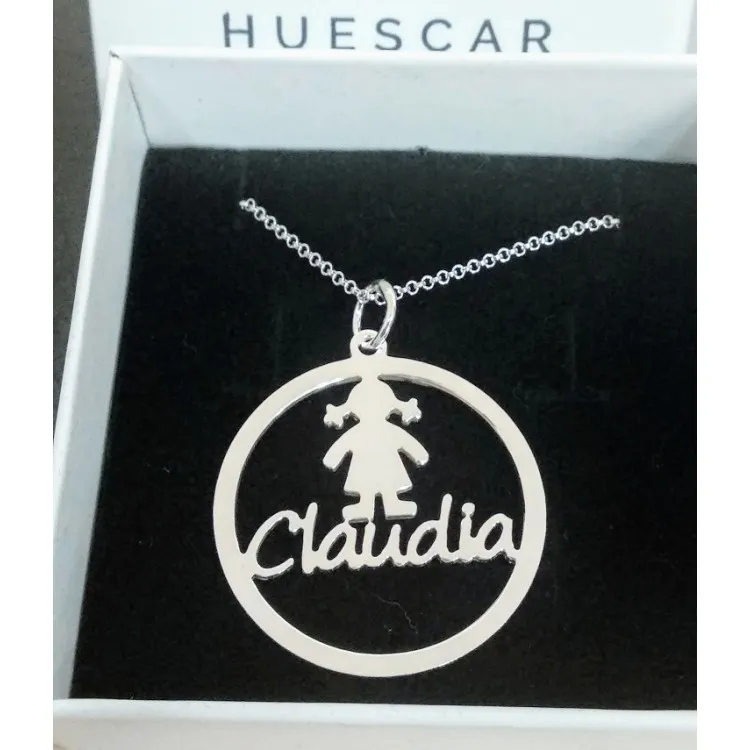 Colgante para madres con nombres en plata de ley