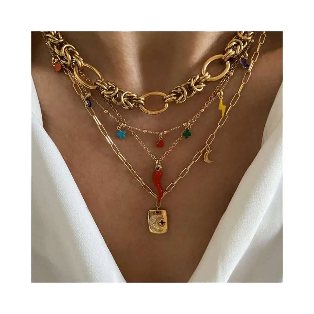 Collar Red Chilli Oro