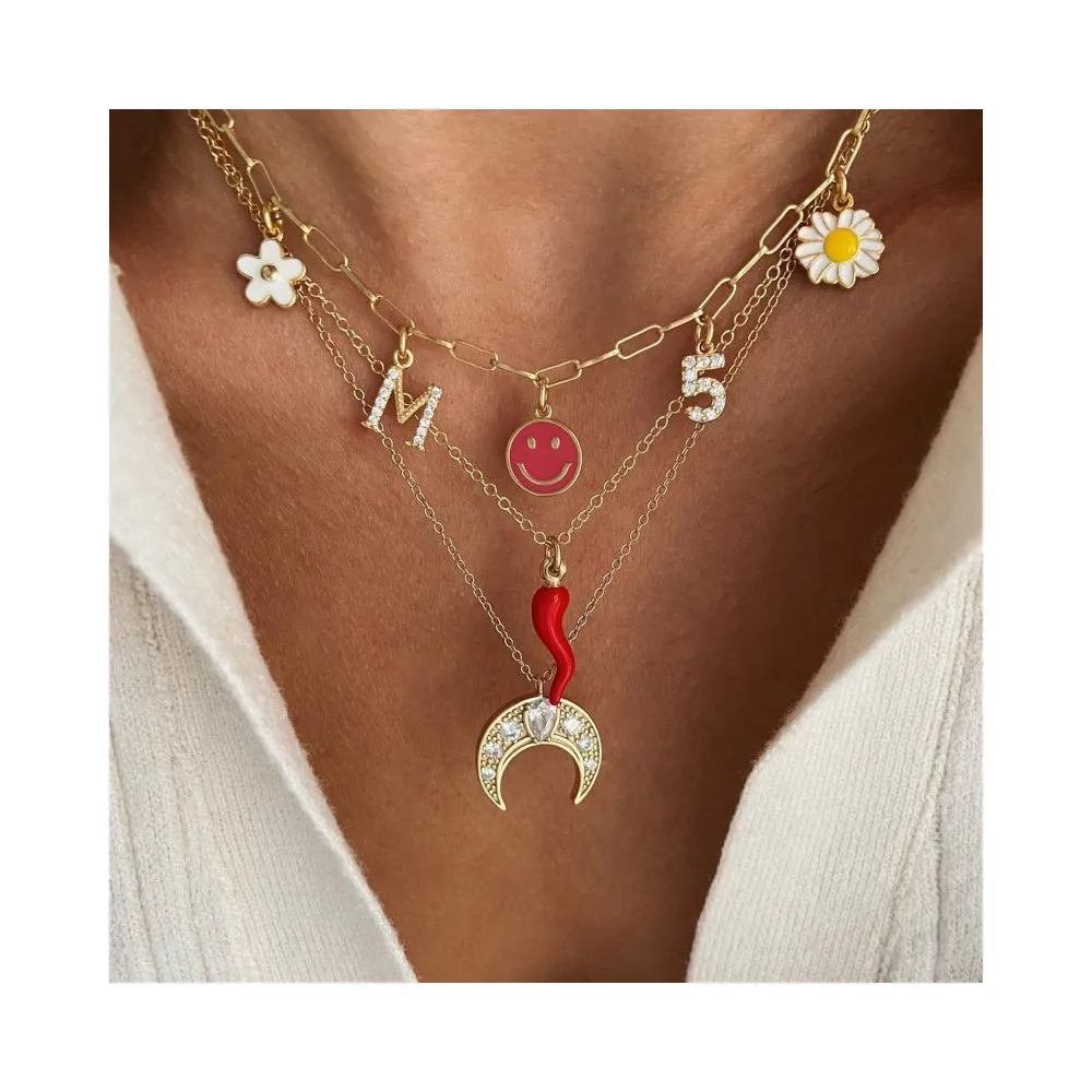 Collar Red Chilli Oro