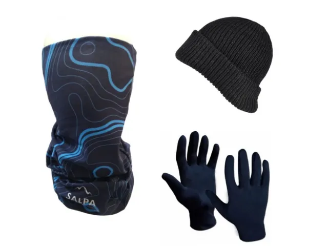 Combo termico!! Cuello+gorro lana+guantes termicos (map)