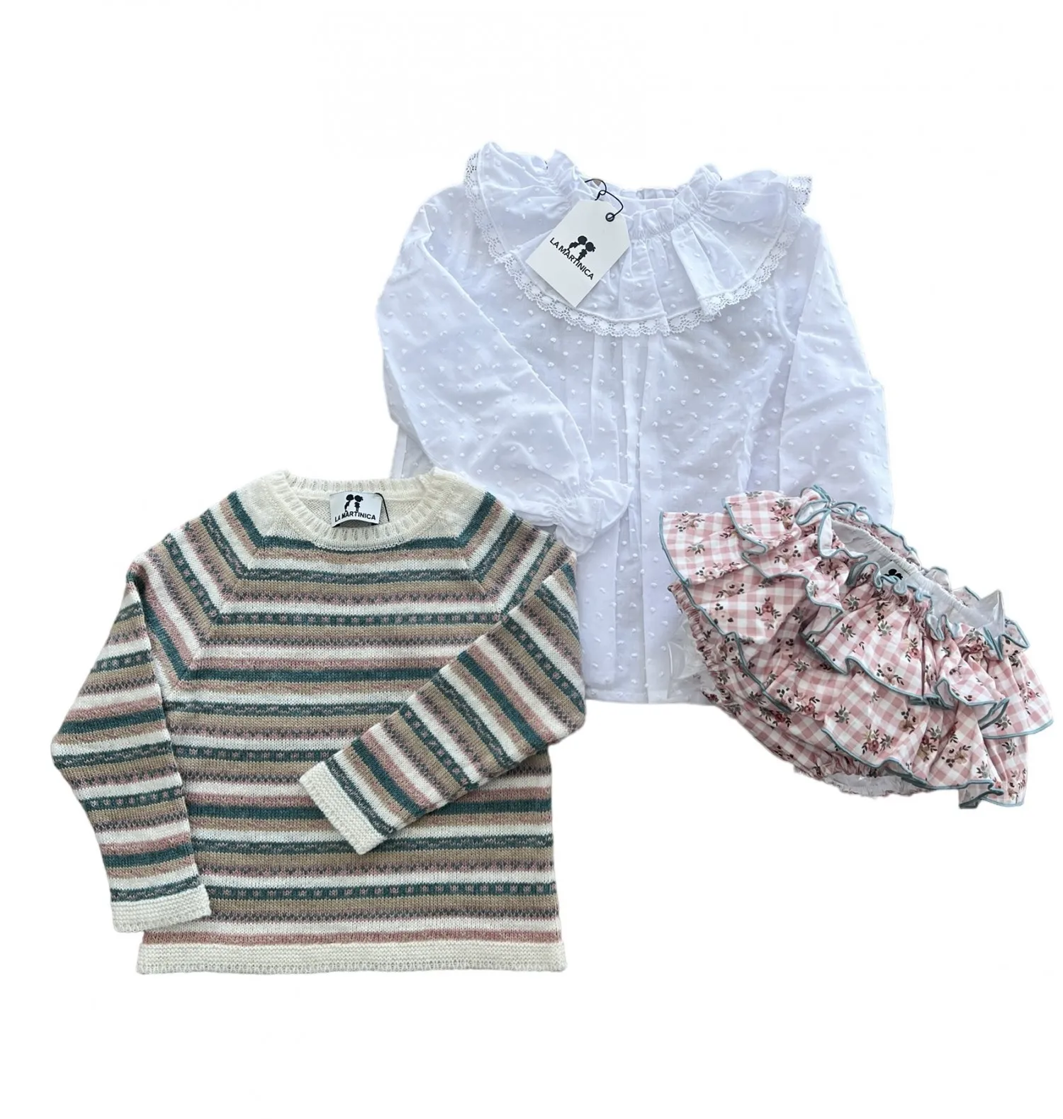 Conjunto para niña Colección Blau y Rosa de La Martinica