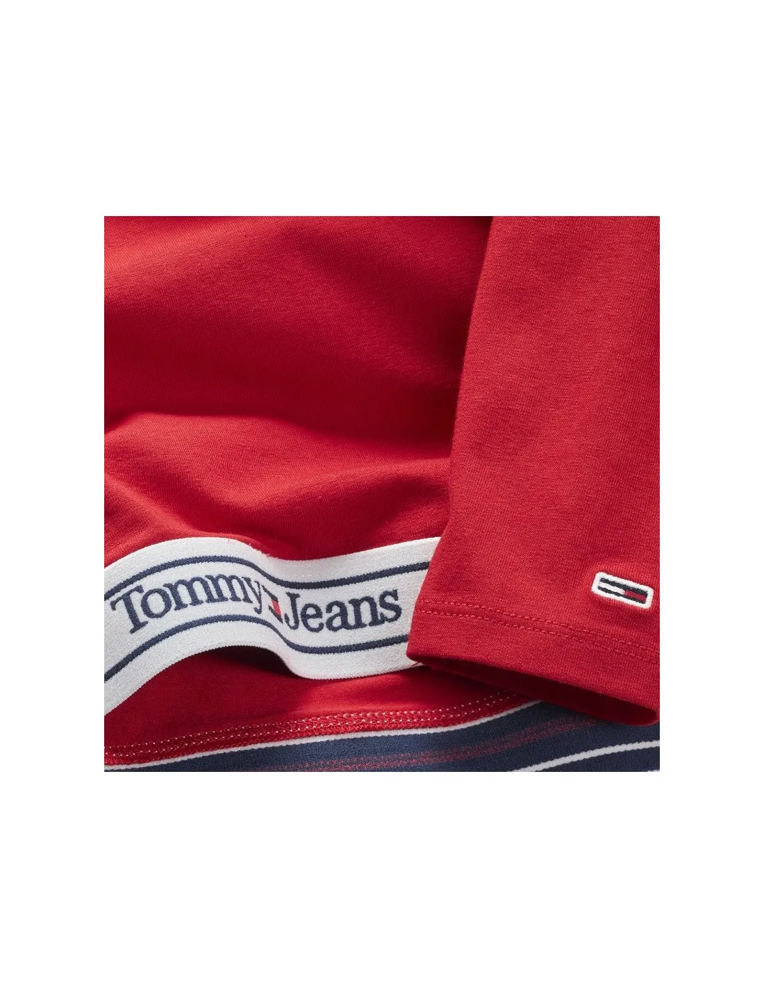 Crop top de manga larga con detalle cut out de Tommy Jeans