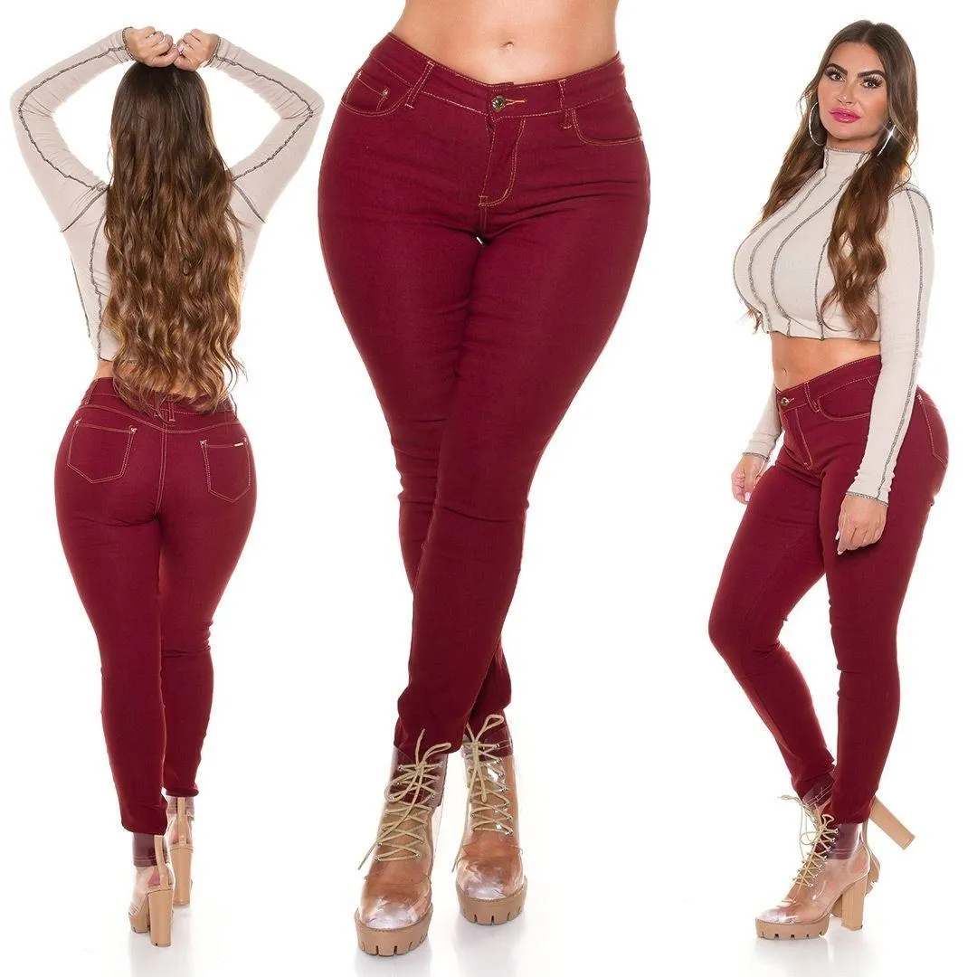 Curvy Jean costuras en contraste 