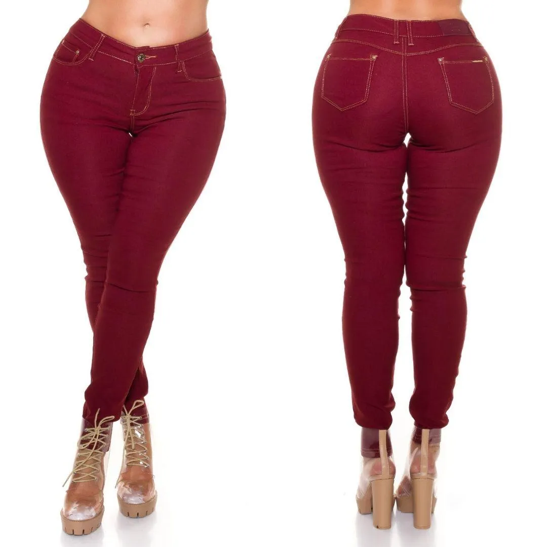 Curvy Jean costuras en contraste 