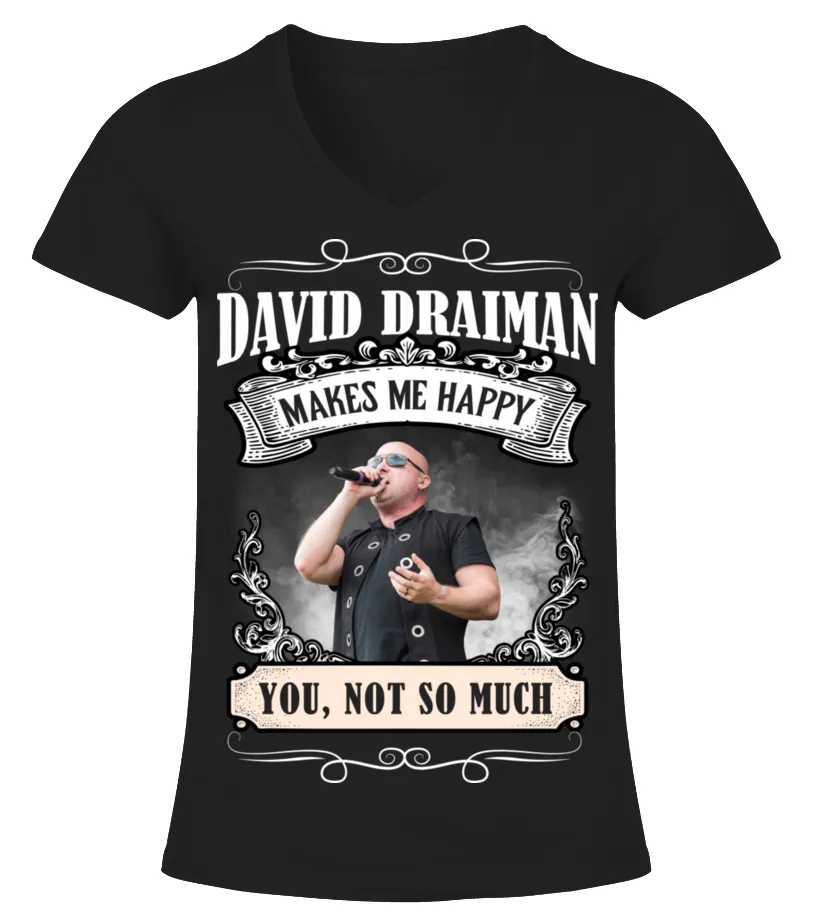 DAVID DRAIMAN MAKES ME HAPPY Camiseta cuello pico Mujer
