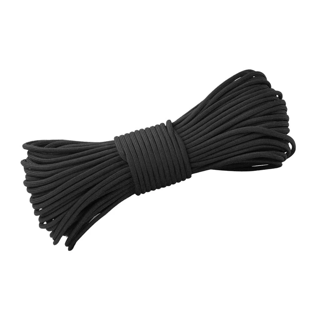 DD PARACORD BLACK 25 METROS  ROLLO DE CUERDA PARACAíDAS DE 7 HEBRAS