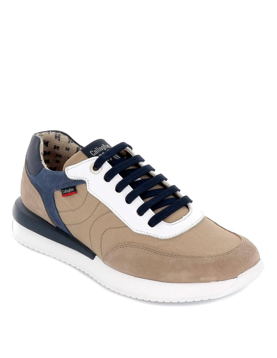 Deportivo piel de cordones para hombre beige Callaghan