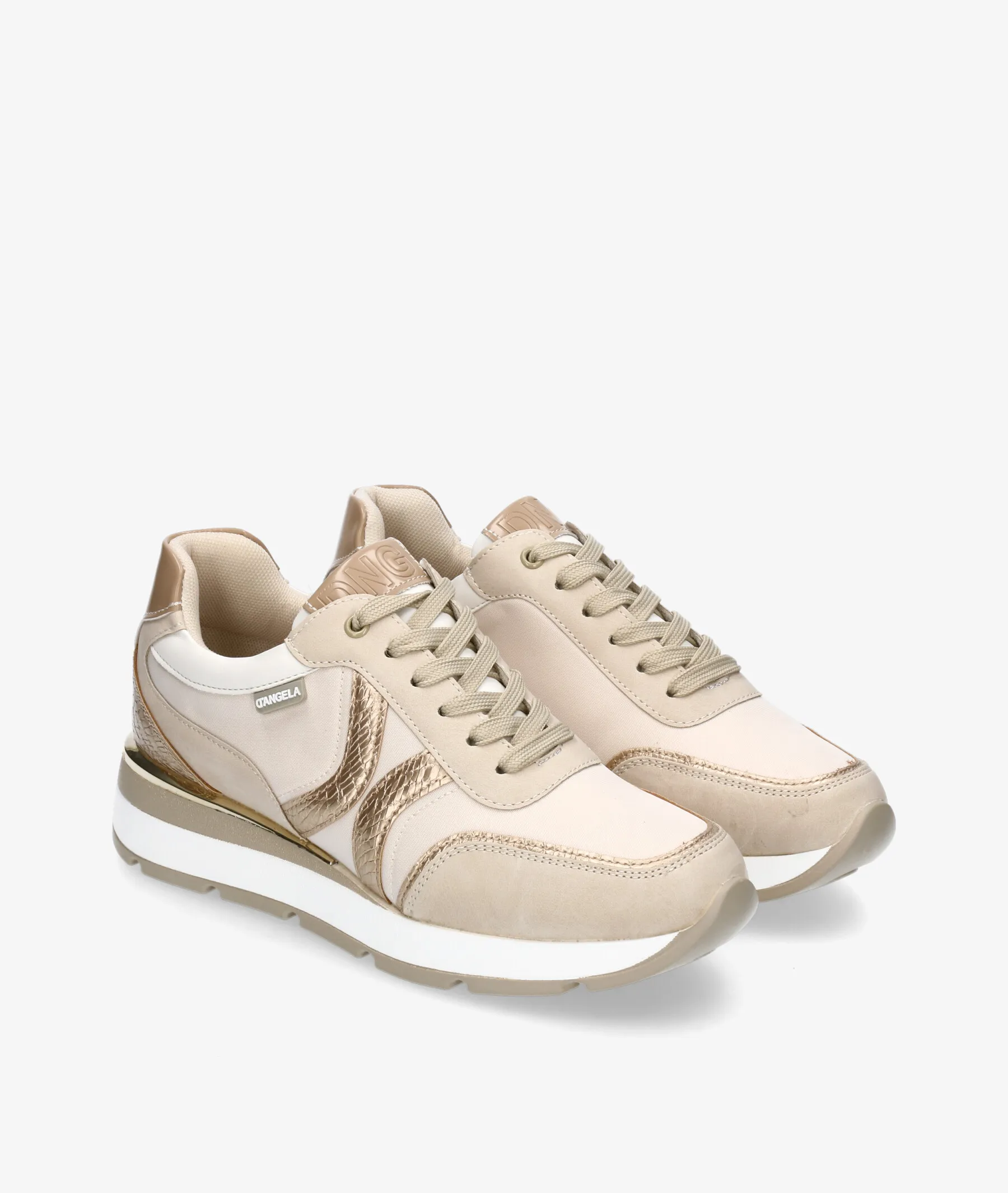 Deportivos D'angela 23032 en beige