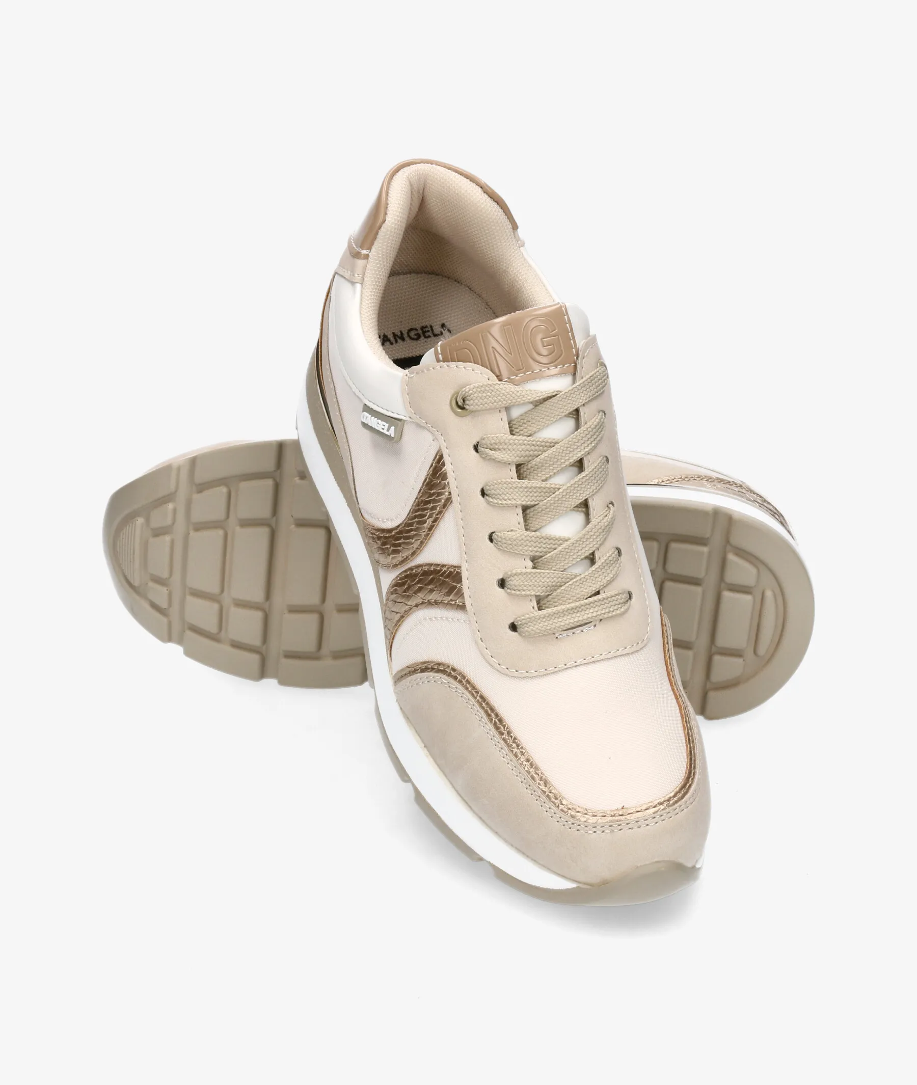 Deportivos D'angela 23032 en beige