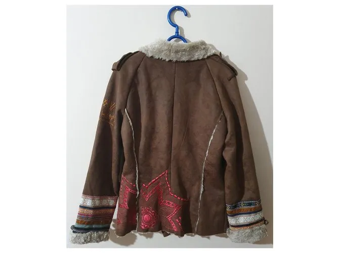 Desigual Chaquetas Castaño Multicolor 