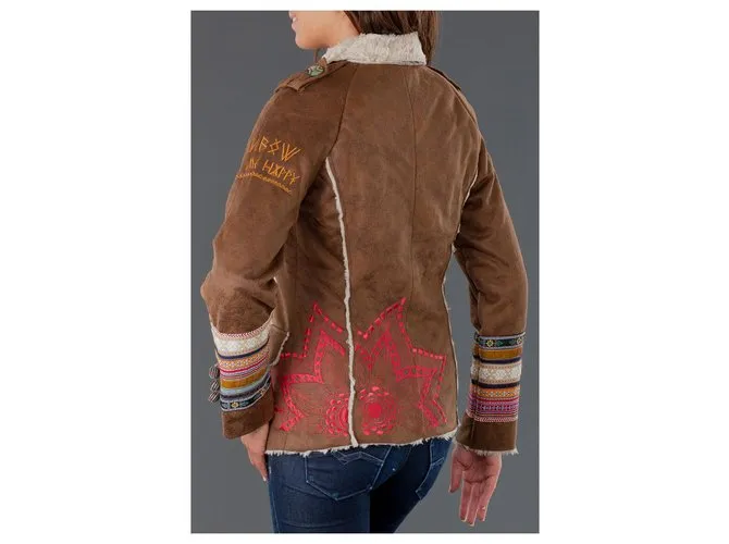 Desigual Chaquetas Castaño Multicolor 