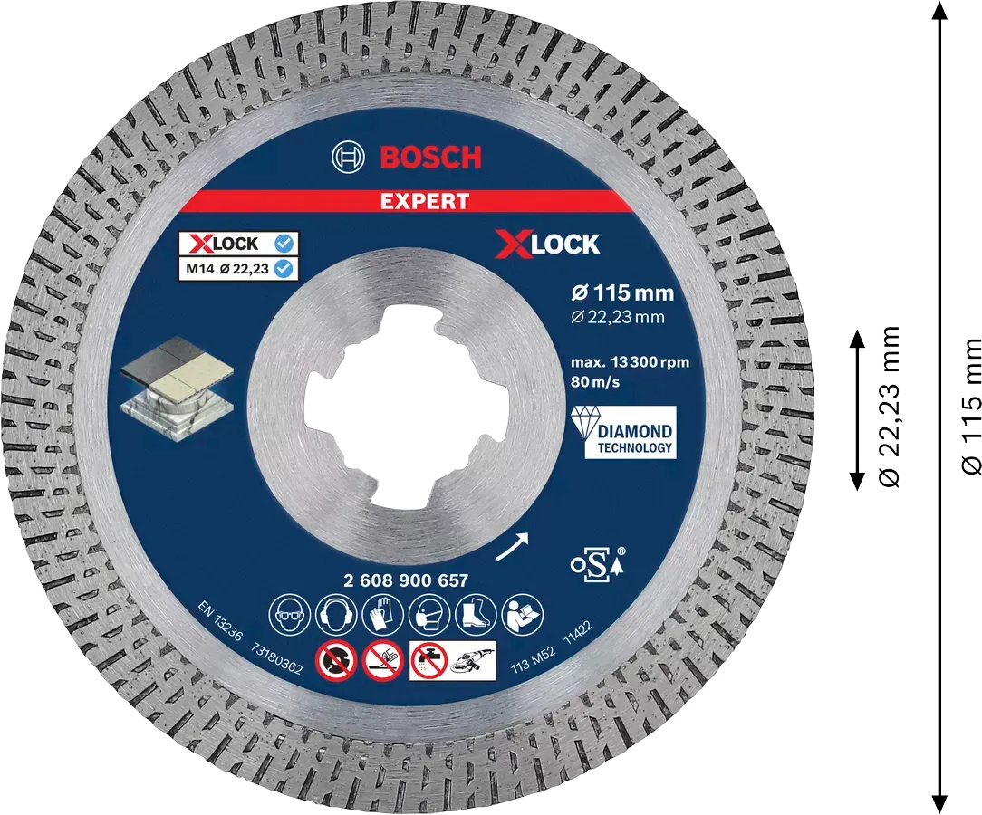 Disco de diamante 115mm Expert Hard Ceramic Bosch