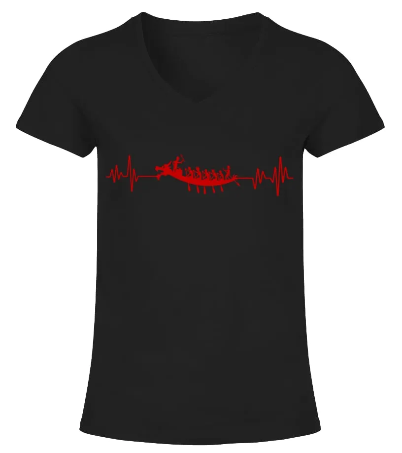 DRAGON BOAT  HEART BEAT CAMISETA CUELLO PICO MUJER