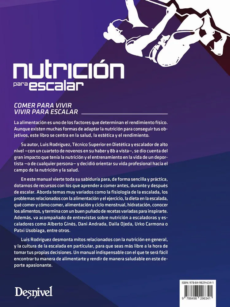 ed. desnivel Nutrición para escalar