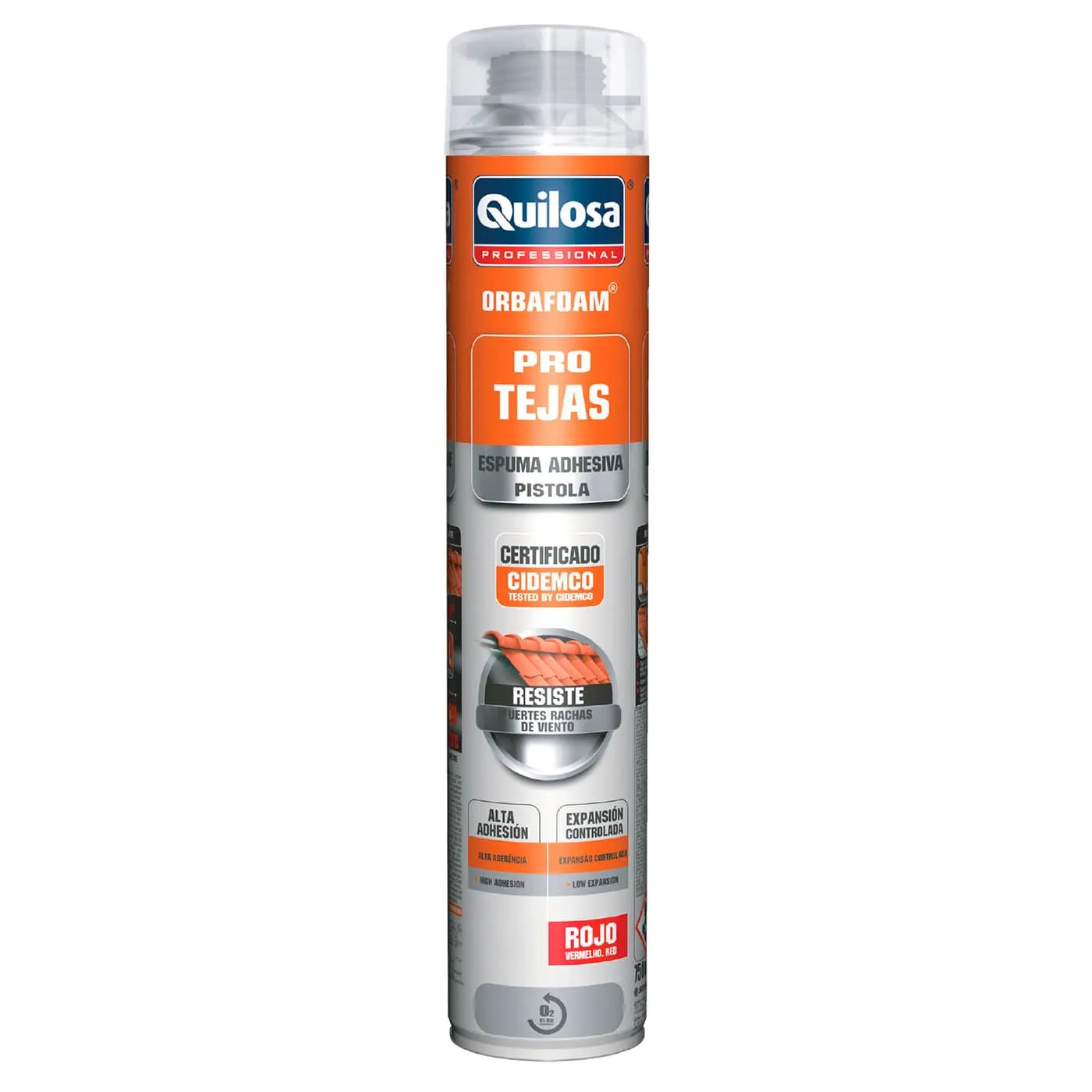 ESPUMA QUILOSA ORBAFOAM PU PRO TEJAS  PARA PISTOLA 40162750ML  PACK 12 UNIDADES