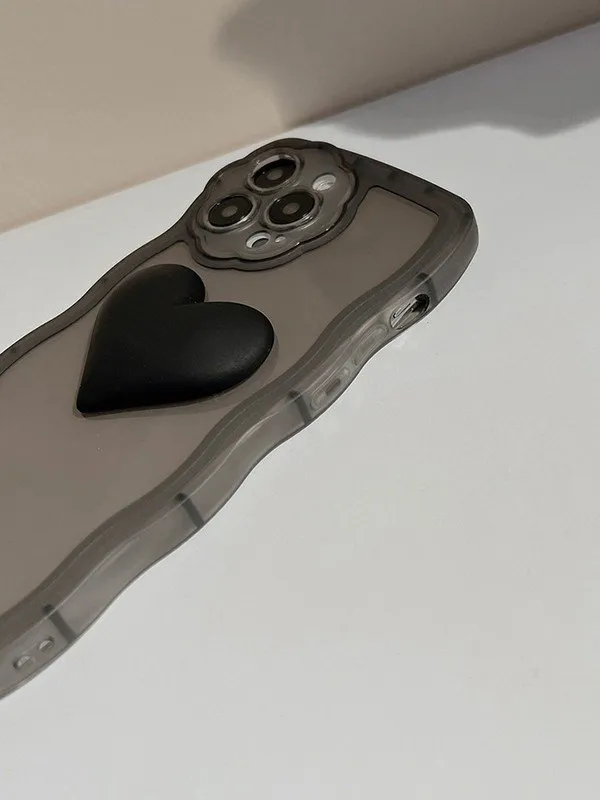 Estuche para teléfono con adorno de corazón Wave Trim