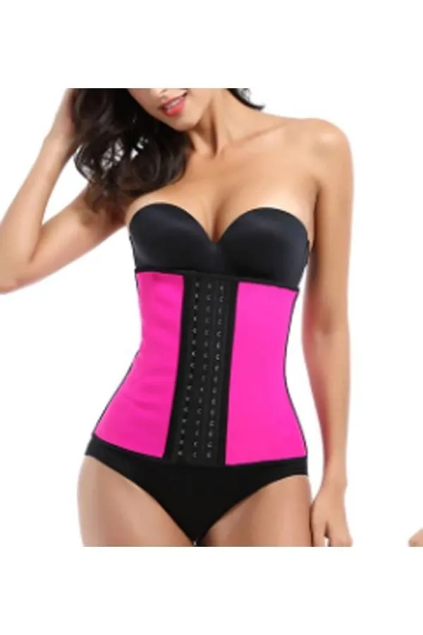 Faja latex 3 filas corchetes cintura Waist Training