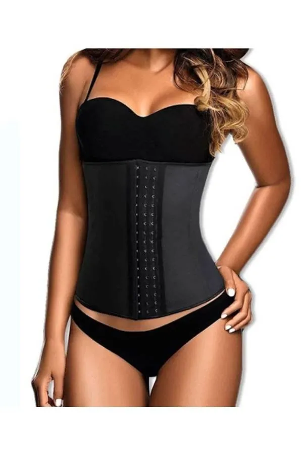 Faja latex 3 filas corchetes cintura Waist Training