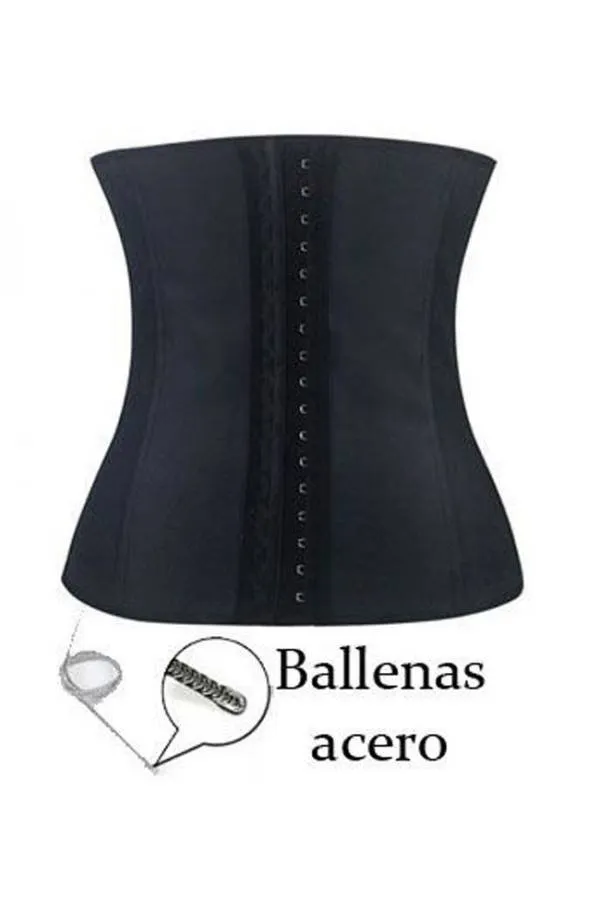 Faja latex 3 filas corchetes cintura Waist Training