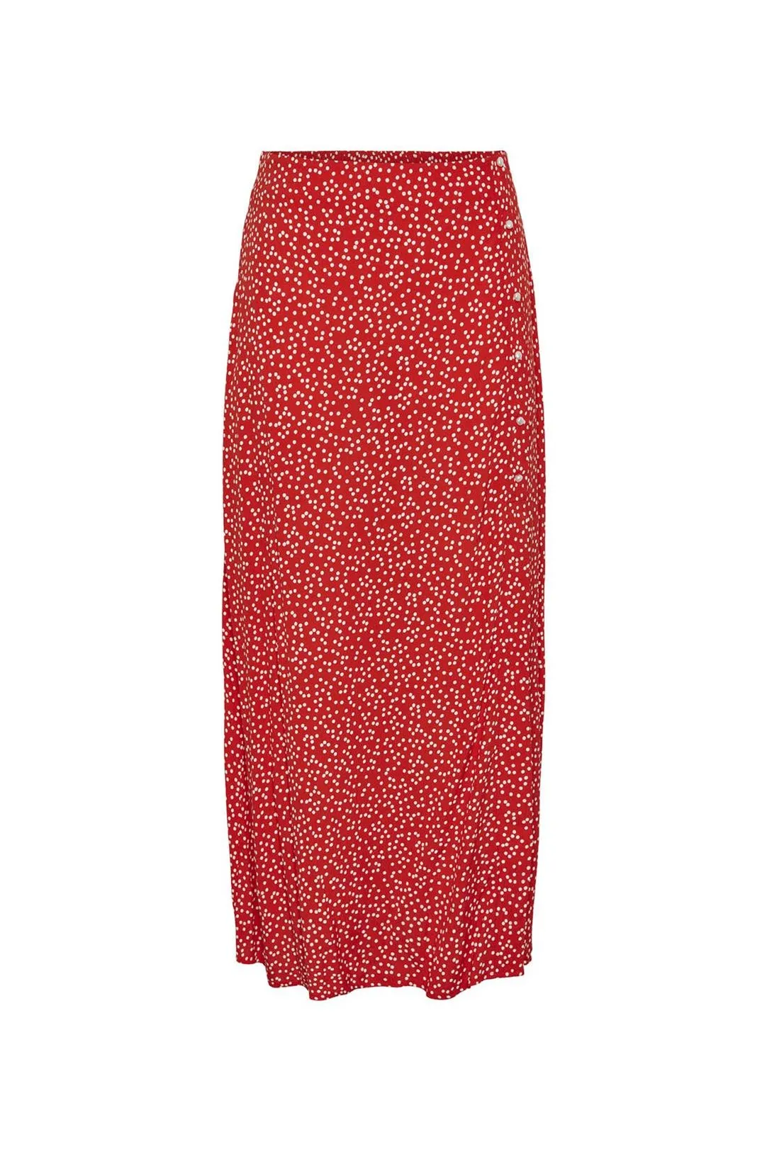 FALDA MIDI TOPITOS PCSUI ROJO