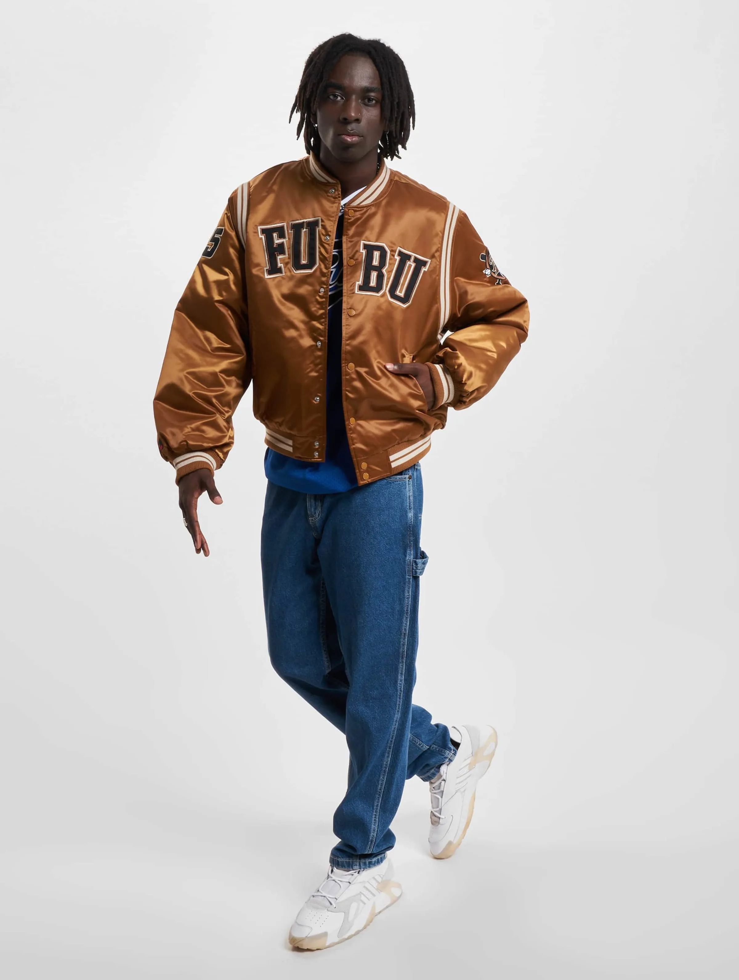 FM2330011 FUBU COLLEGE SATIN VARSITY JACKET
