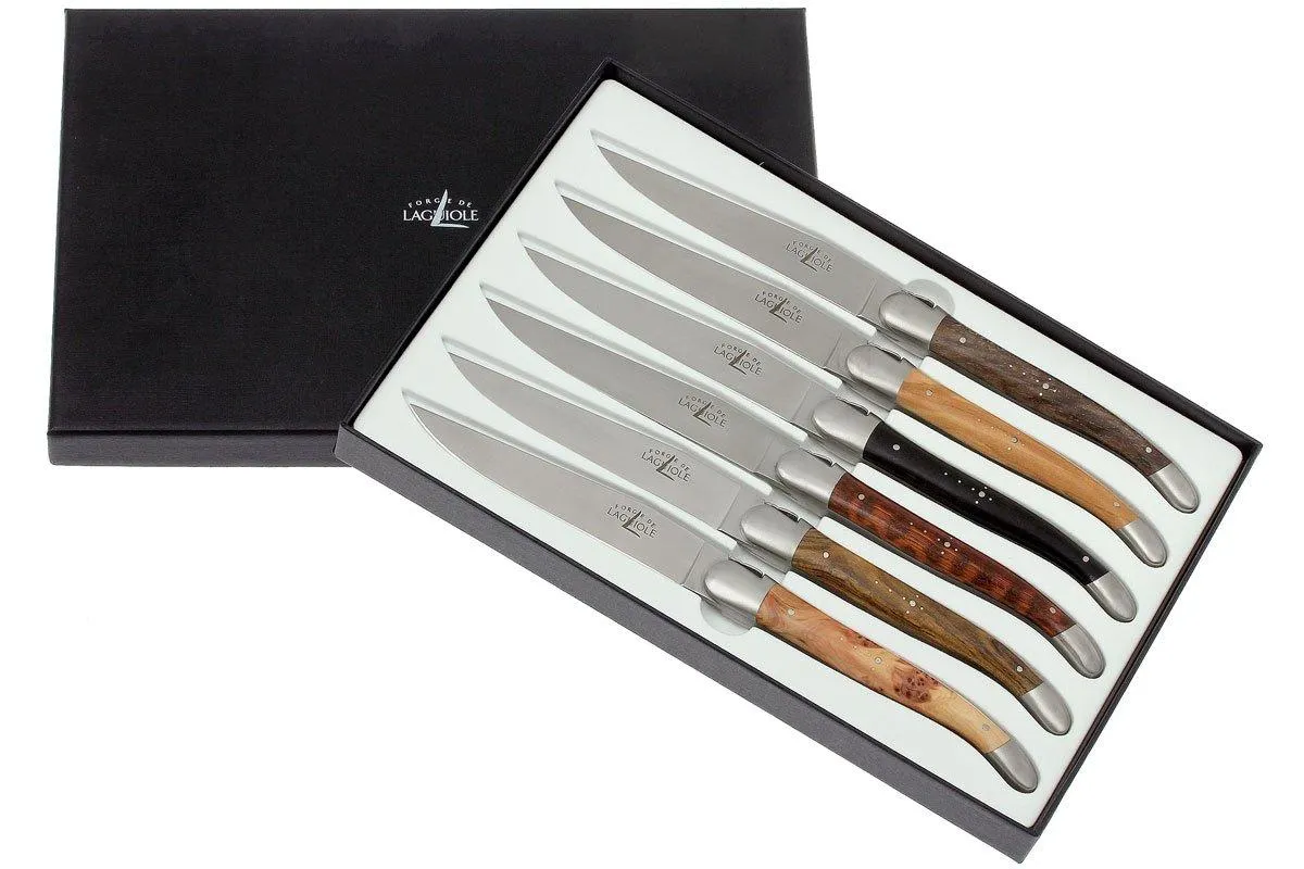 Forge Laguiole, T62MINBOISSAT, afieltrado, 6 tipos de madera