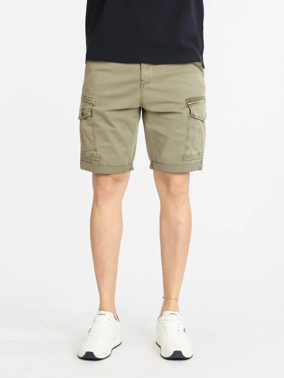 Frankie Malone Bermudas de algodón con bolsillos grandes para hombre