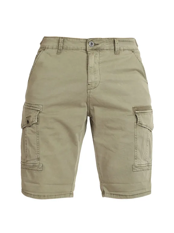 Frankie Malone Bermudas de algodón con bolsillos grandes para hombre