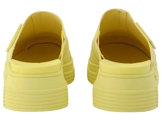 Ganni Mule Retro Amarillo Caucho Reciclado 