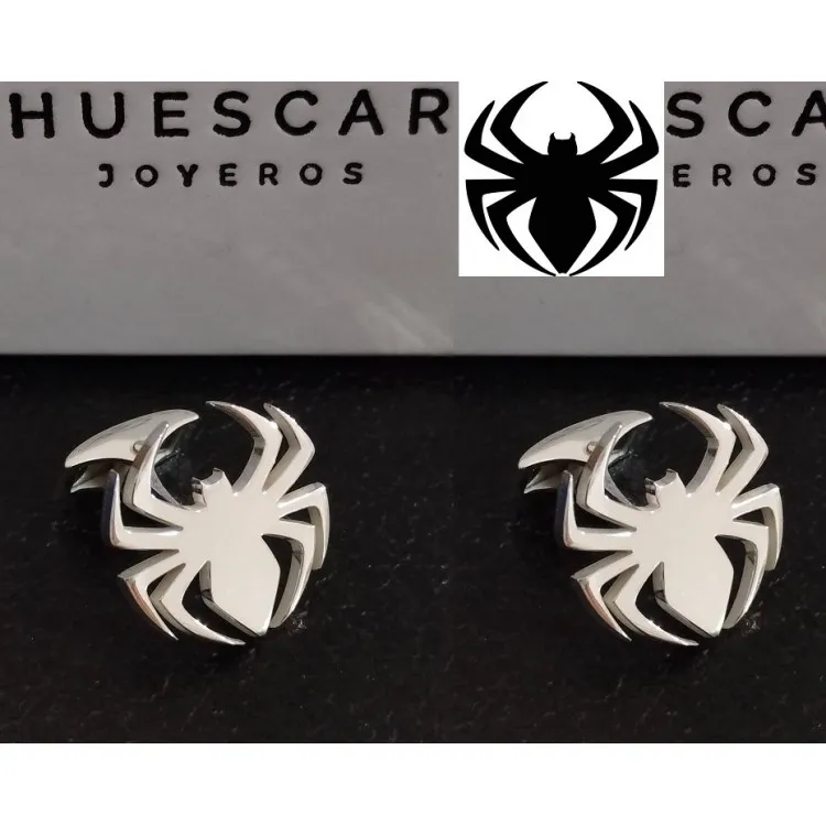 Gemelos Araña  personalizados plata de ley