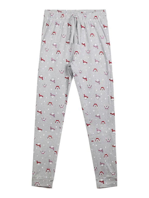 Givova Cálidos pijamas navideños de algodón para niña.