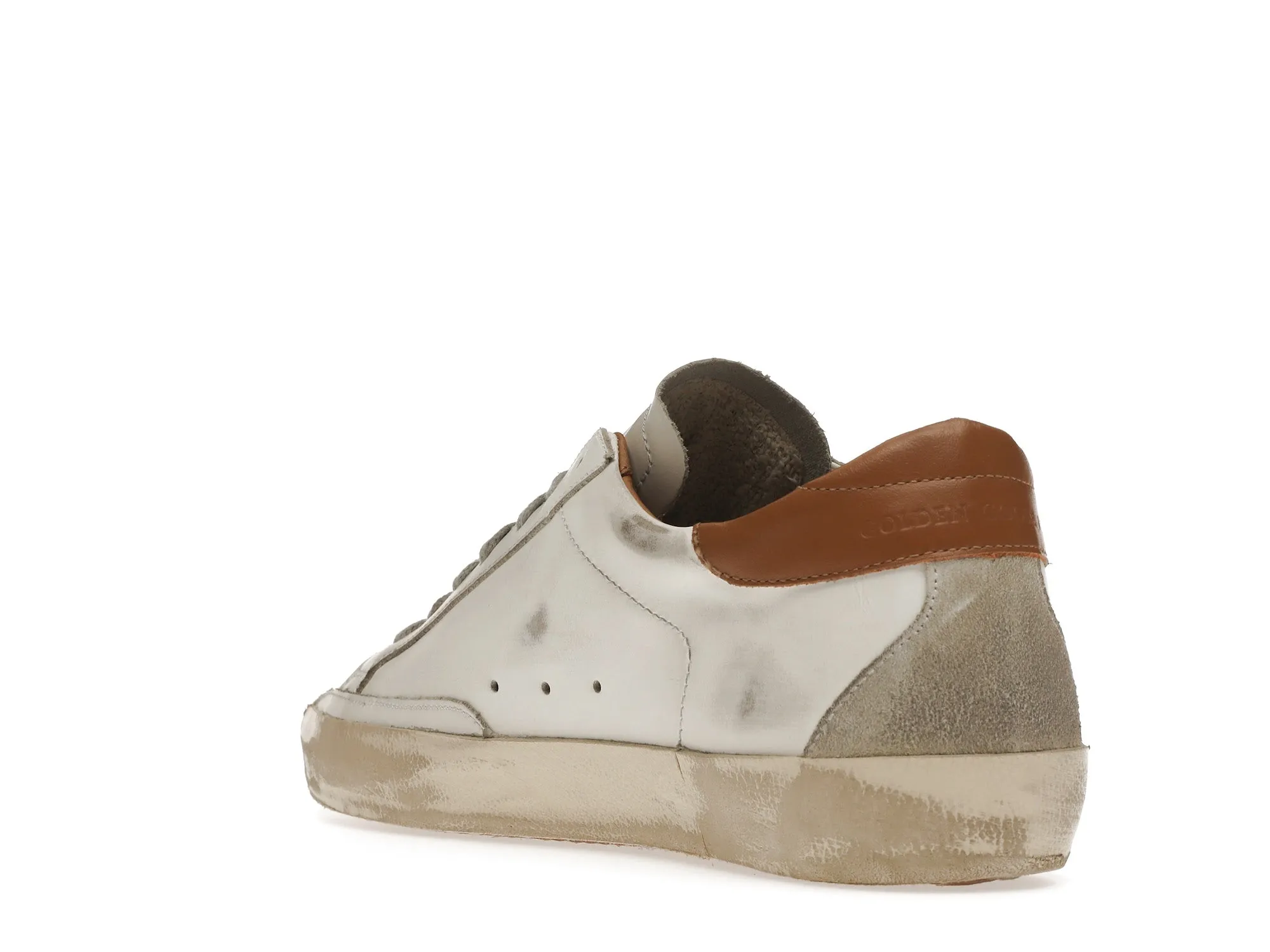 GOLDEN GOOSE SUPERSTAR WHITE VACCHETTA TAN GREY SUEDE PATCH