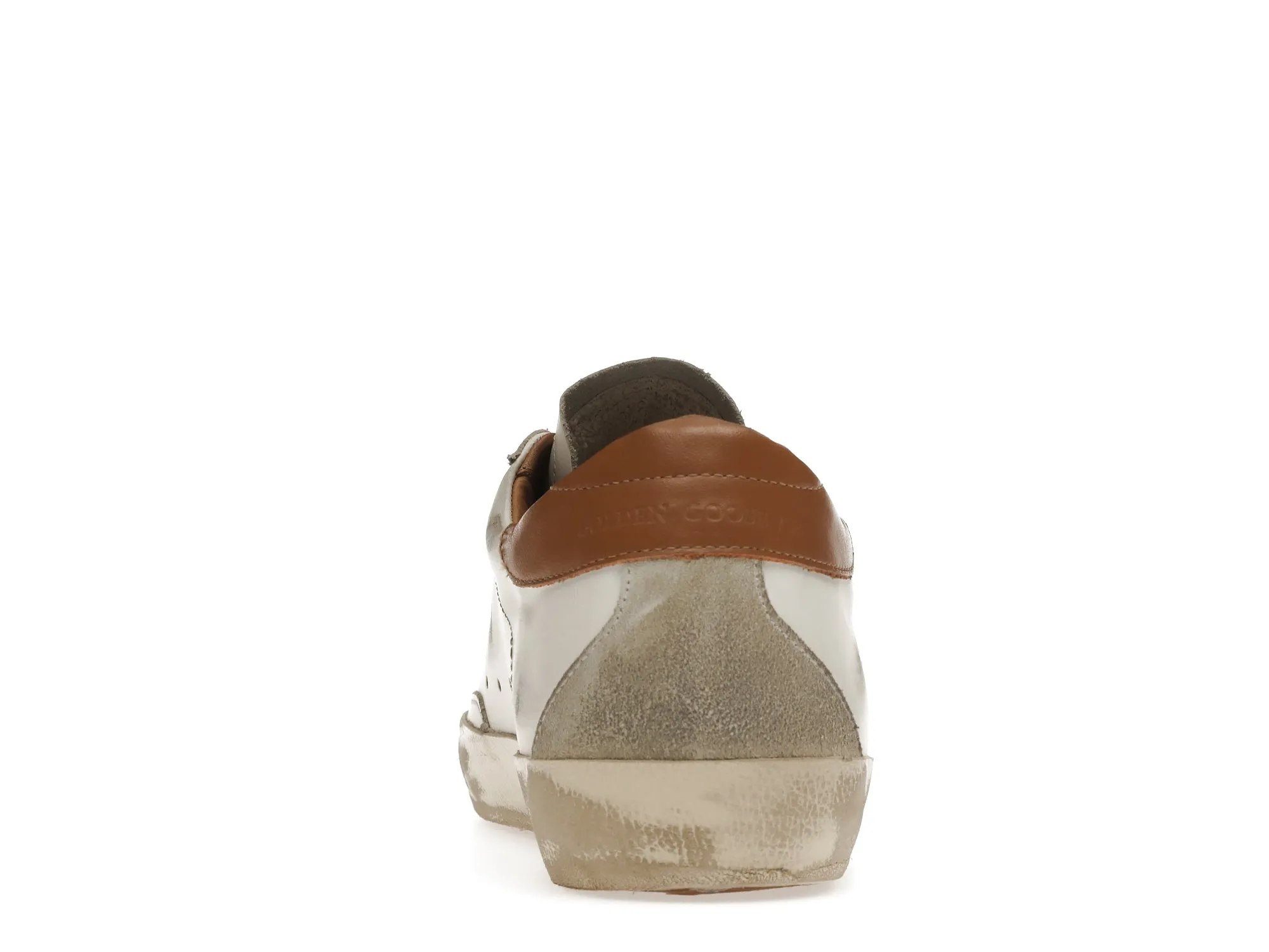 GOLDEN GOOSE SUPERSTAR WHITE VACCHETTA TAN GREY SUEDE PATCH