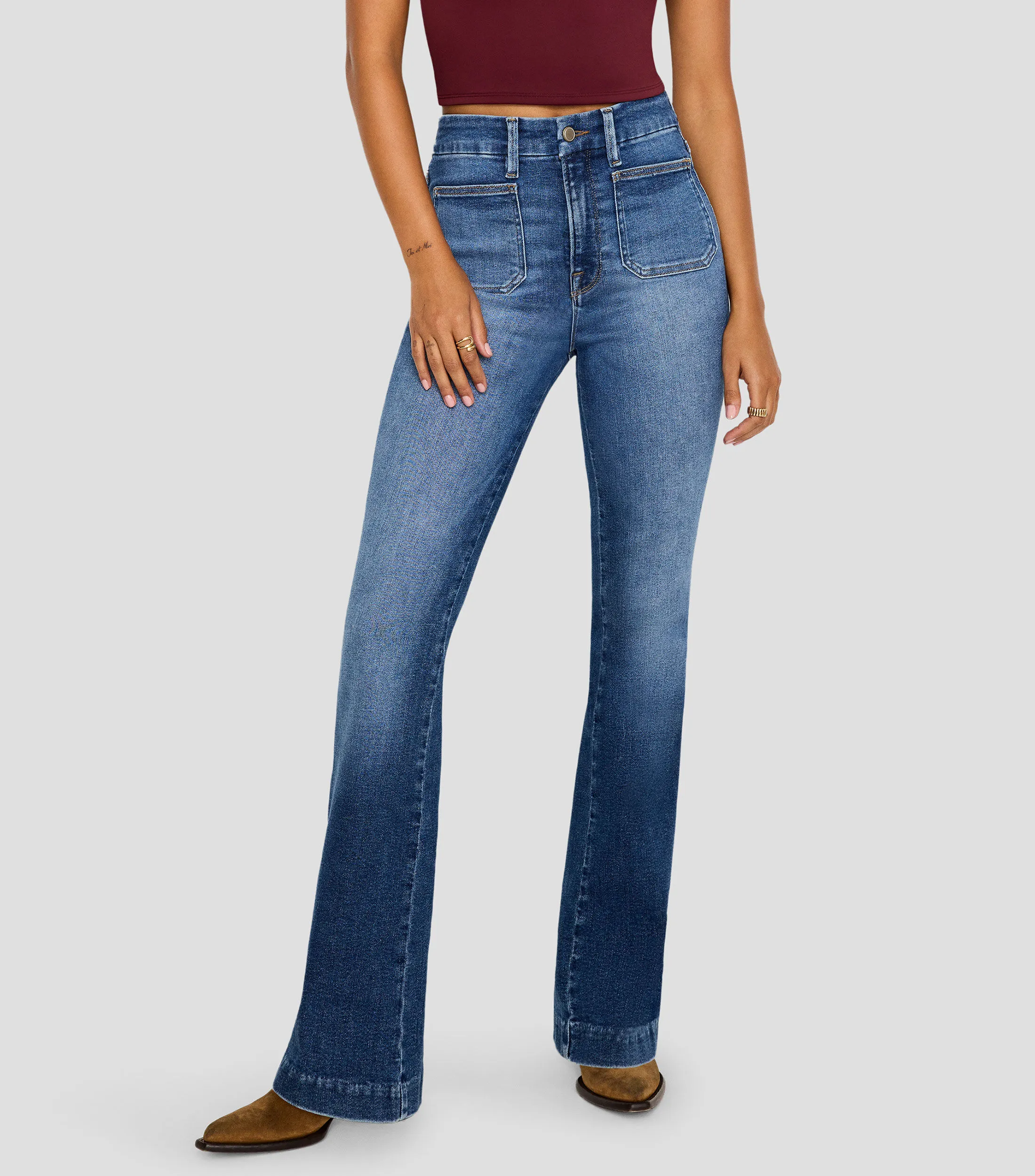 Good American Jeans Bootcut Mujer