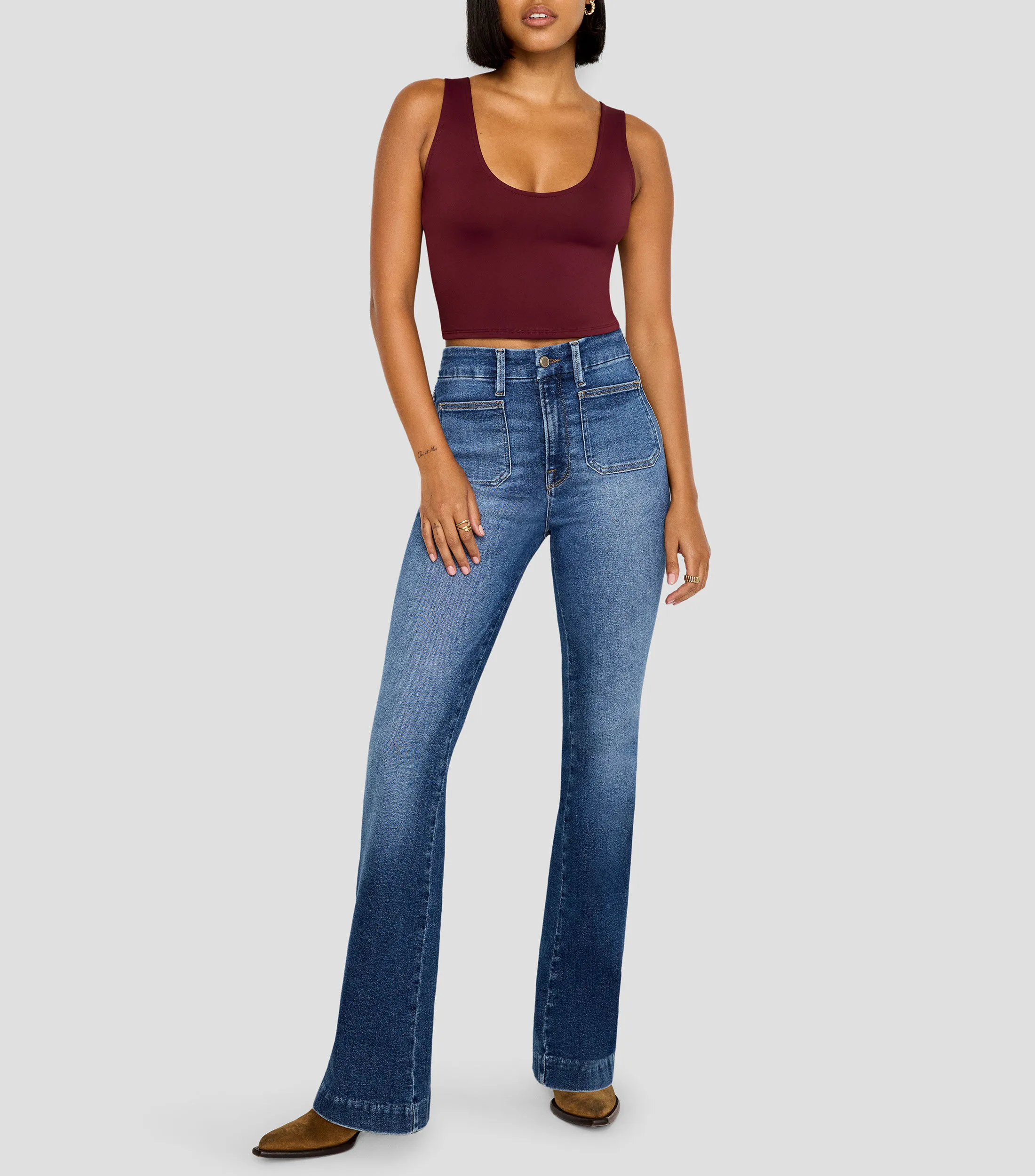 Good American Jeans Bootcut Mujer