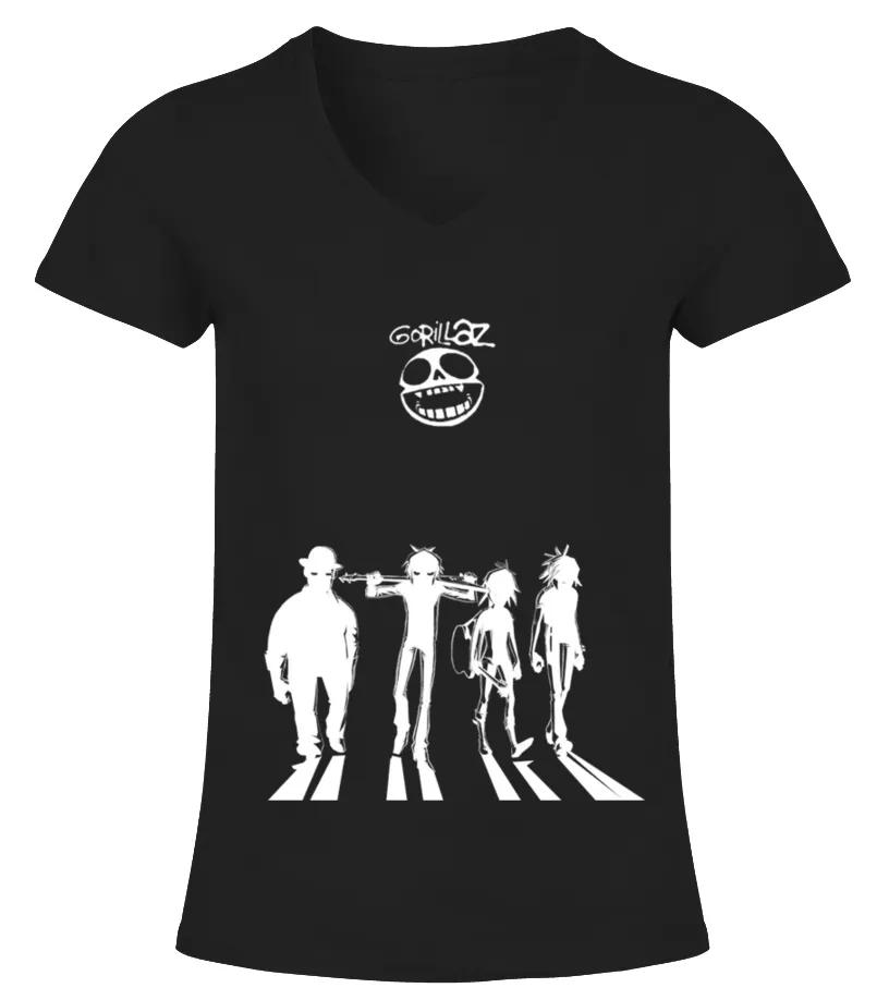 Gorillaz BK (18) Camiseta cuello pico Mujer