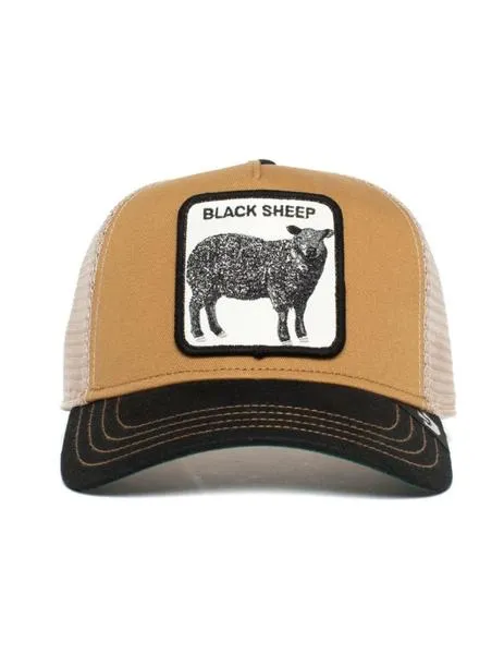 GORRA ANIMALES GOORIN BROS TRUCKER AJUSTABLE Y CON REJILLA BLACK SHEEP OVEJA NEGRA BEIGE Y MARRóN