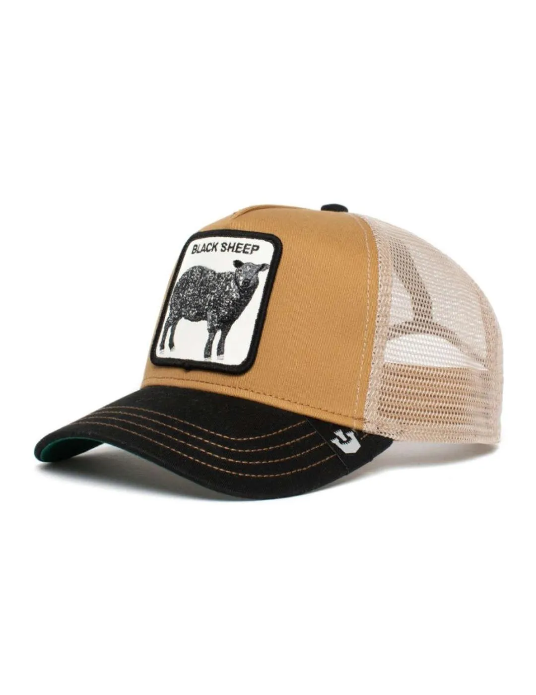 GORRA ANIMALES GOORIN BROS TRUCKER AJUSTABLE Y CON REJILLA BLACK SHEEP OVEJA NEGRA BEIGE Y MARRóN