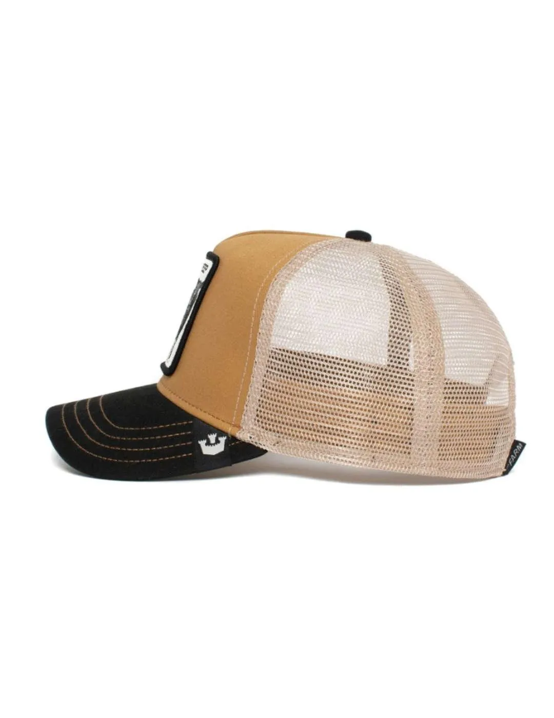 GORRA ANIMALES GOORIN BROS TRUCKER AJUSTABLE Y CON REJILLA BLACK SHEEP OVEJA NEGRA BEIGE Y MARRóN