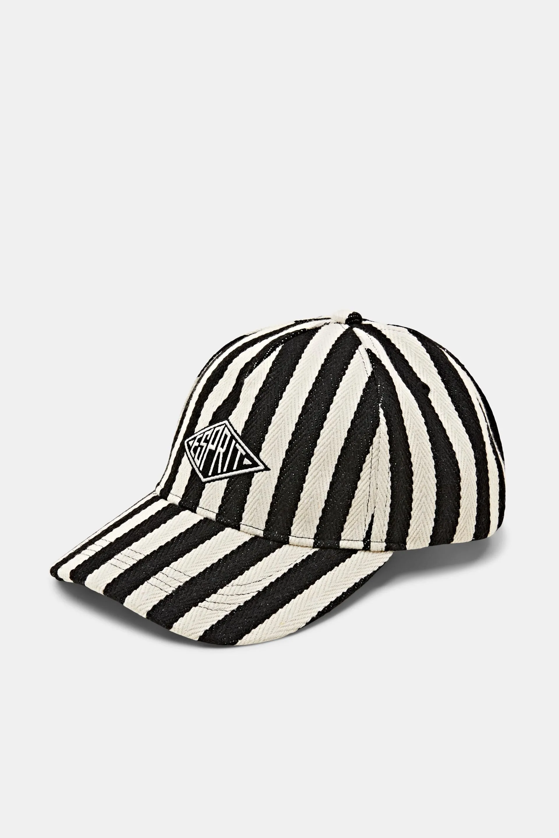 Gorra de béisbol a rayas con logotipo