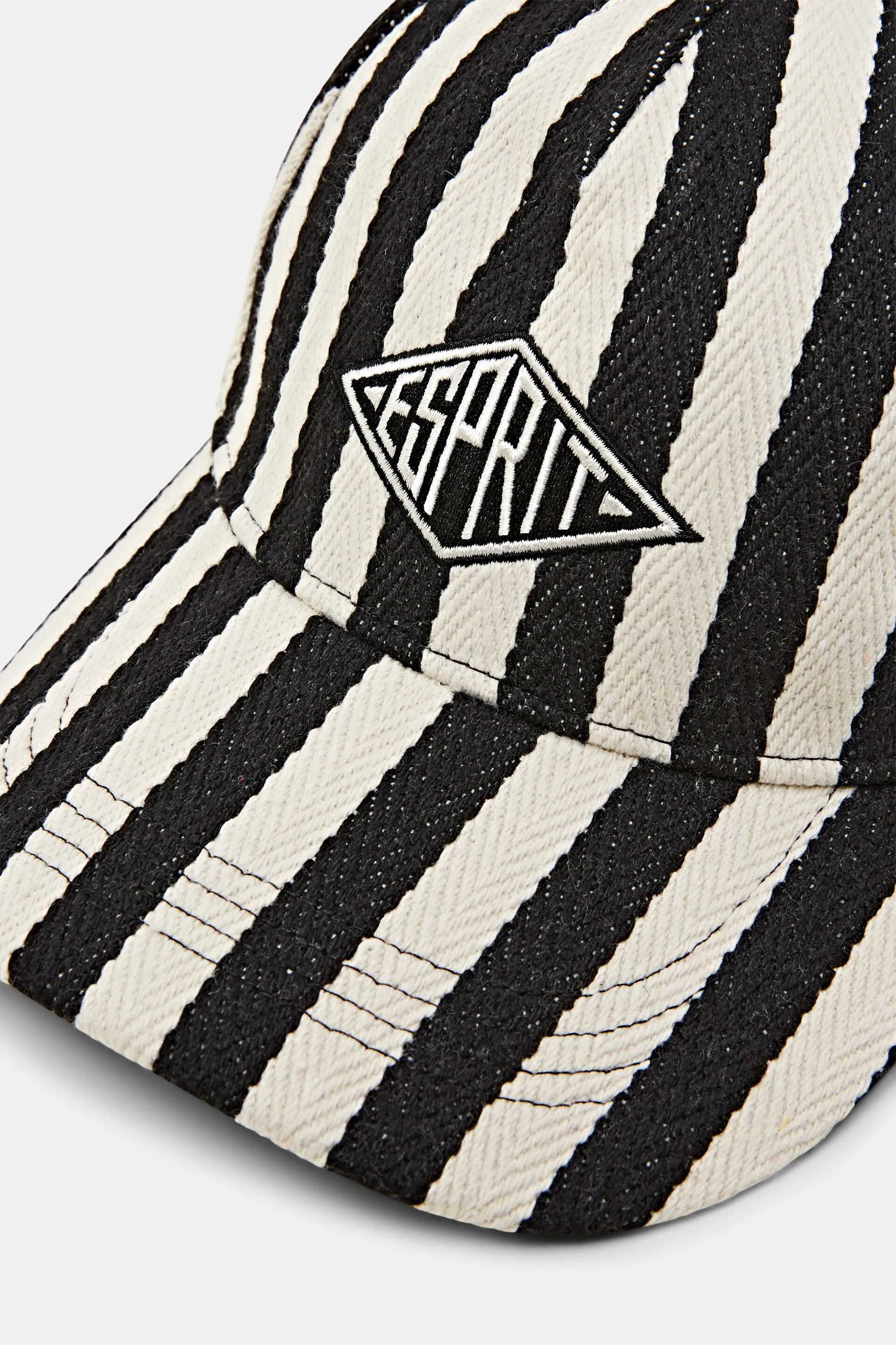 Gorra de béisbol a rayas con logotipo