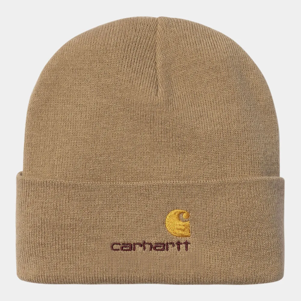Gorro Marrón Carhartt American Script Beanie Peanut