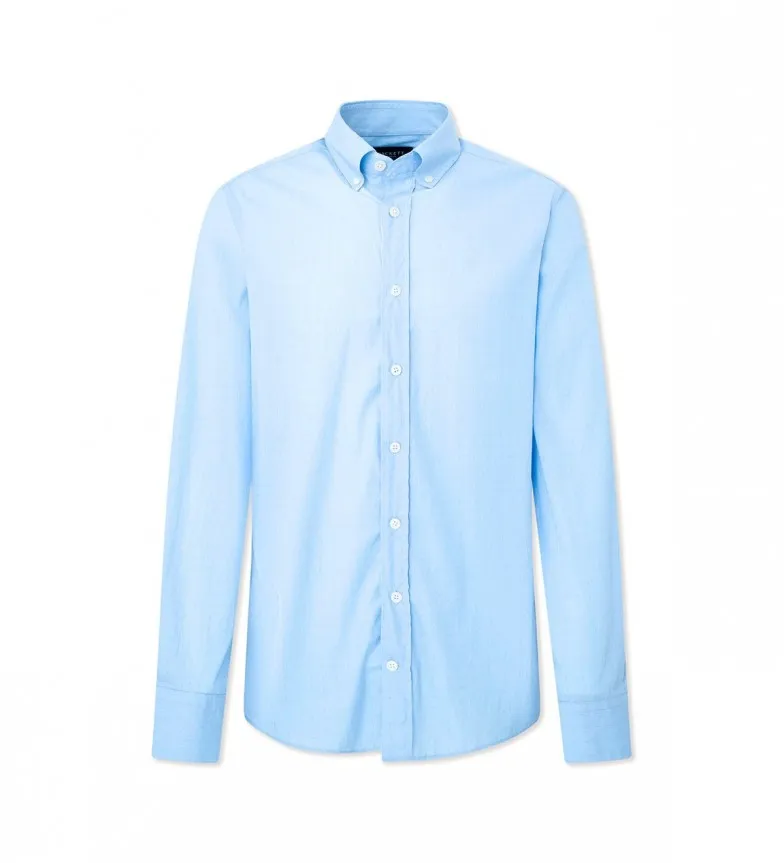 HACKETT LONDON CAMISA MINI GINGHAM FIL AZUL