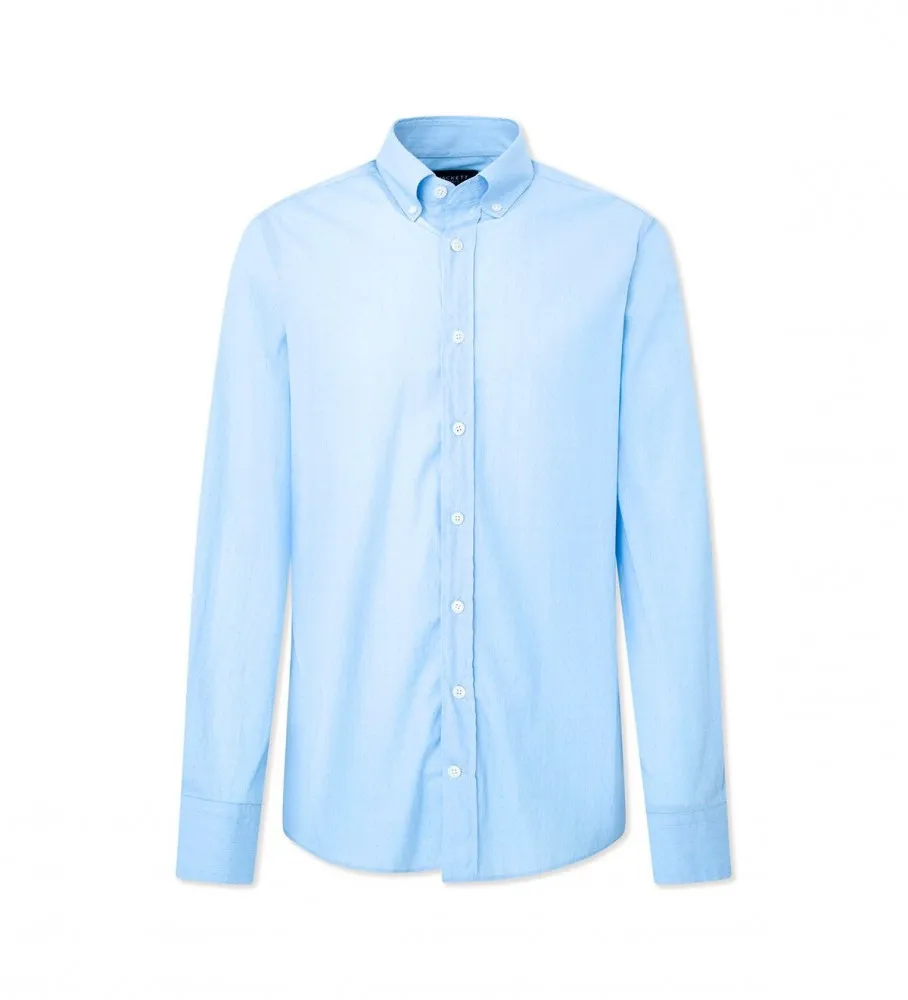 HACKETT LONDON CAMISA MINI GINGHAM FIL AZUL