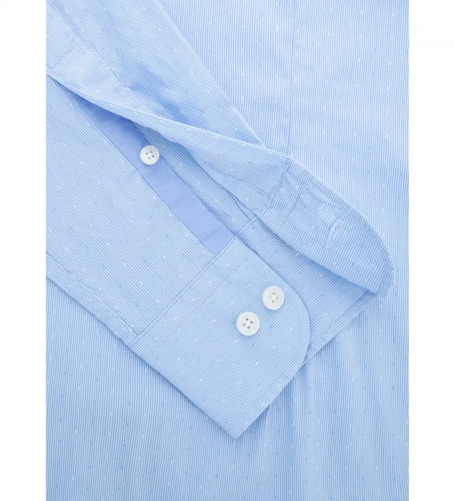 HACKETT LONDON CAMISA MINI GINGHAM FIL AZUL
