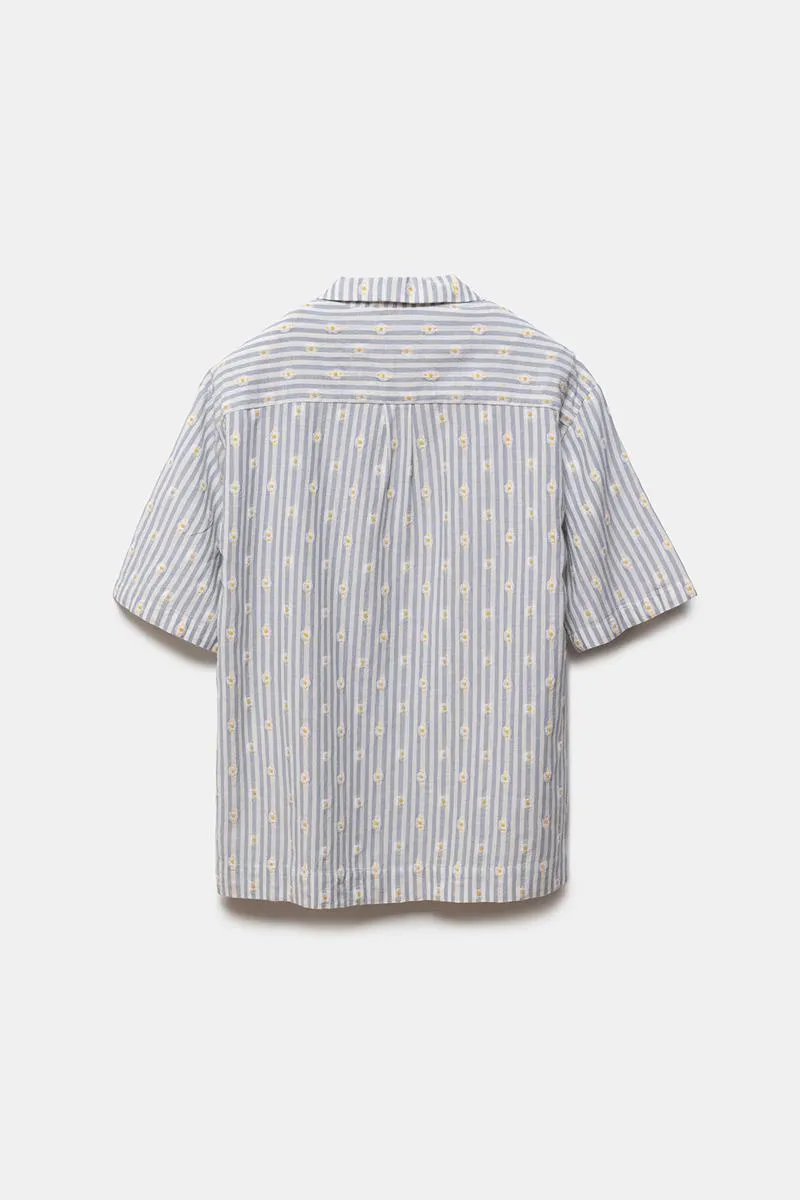 HARTFORD CAMISA DE RAYAS CHARLIE AZUL