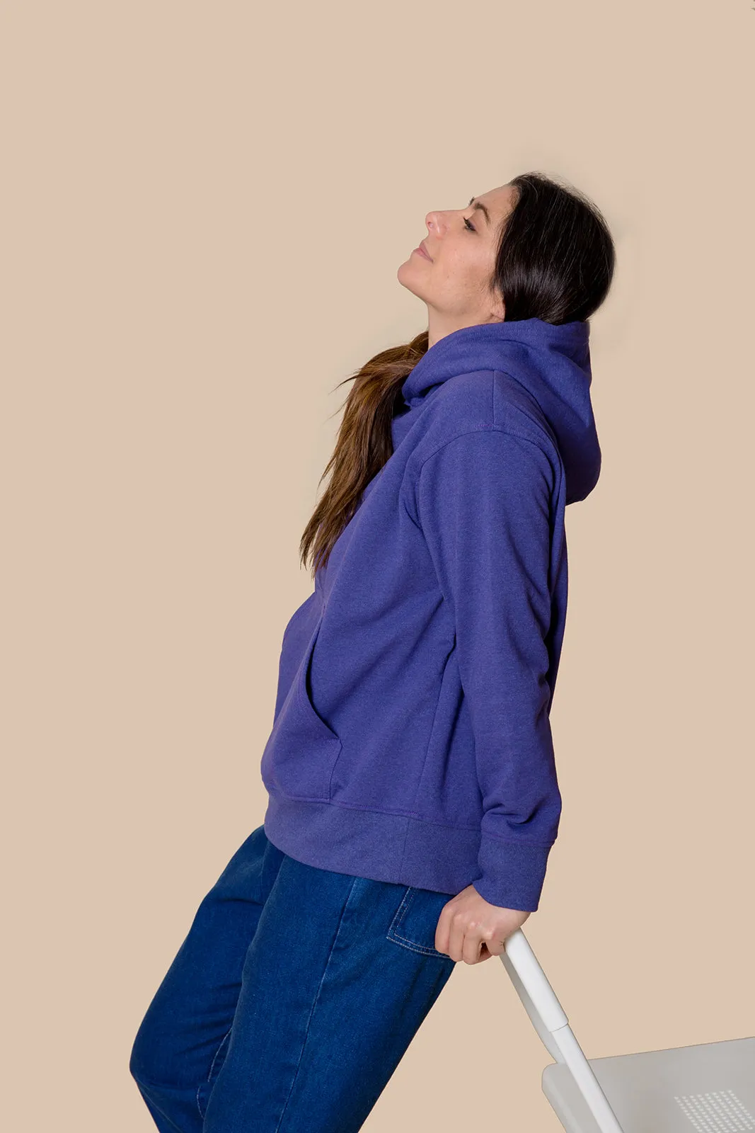 Hoodie Morada 100% reciclada