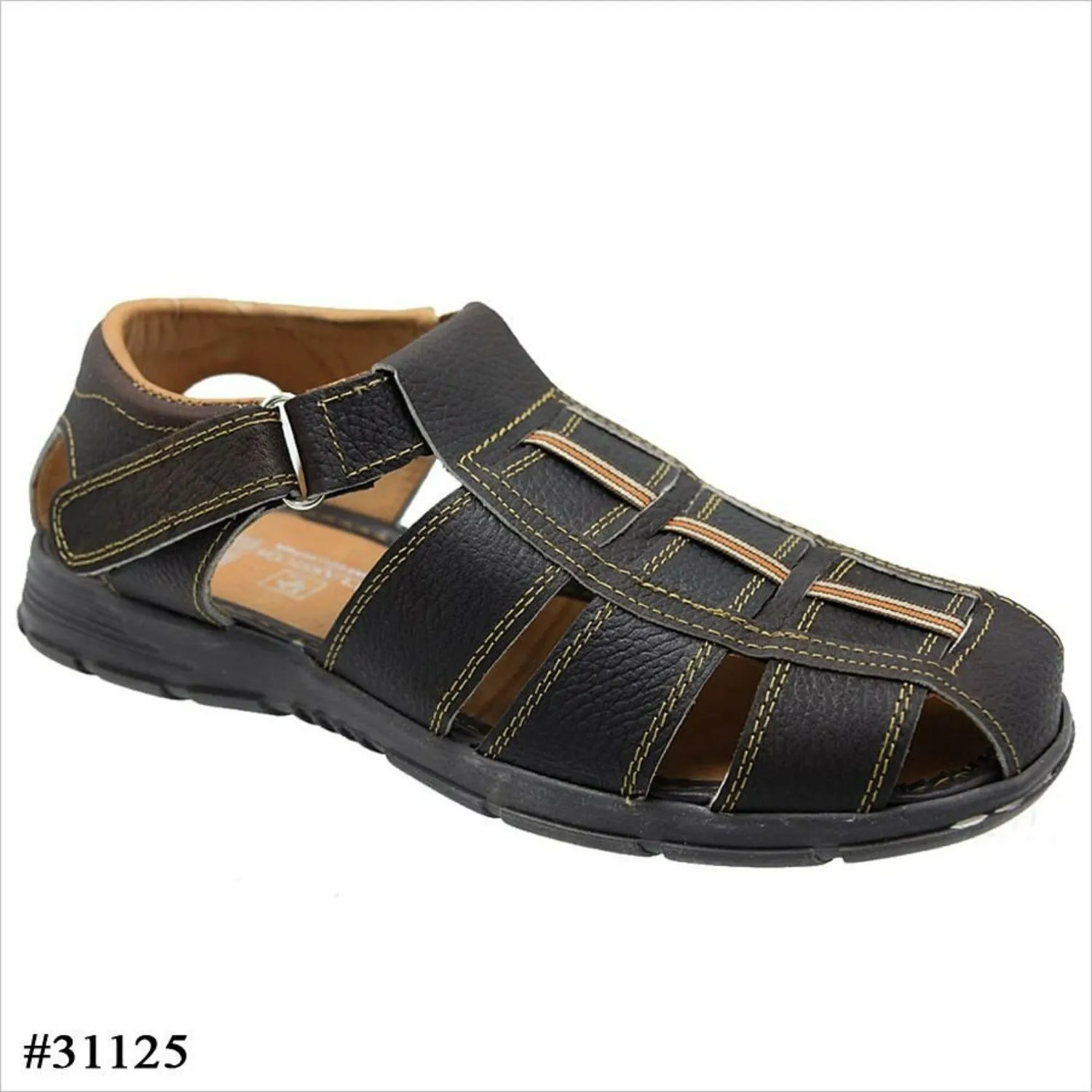 HUARACHE DE CUERO ARTESANAL DE VESTIR FINO COLOR MOKA IMP31125
