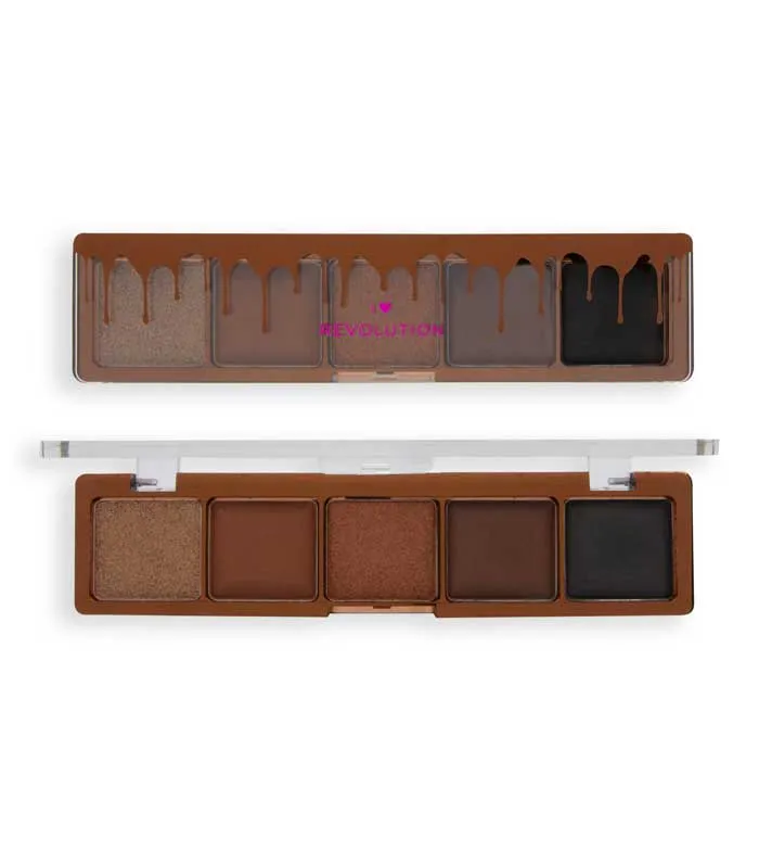 I HEART REVOLUTION  PALETAS DE SOMBRAS MINI CHOCOLATE  DARK CHOCOLATE BROWNIE